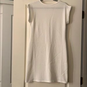 White waffle print dress